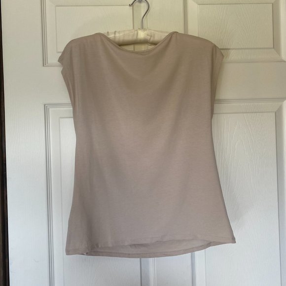 Weekend Max Mara Sleeveless Cowl Neck Top - Light Beige - Picture 2 of 6